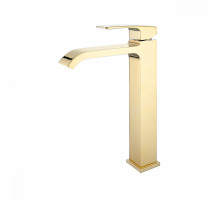 Смеситель Raglo R02.15.23 для раковины высокий монолитный, золото
