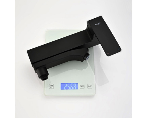 Смеситель Raglo R01.30.06 для ванны и душа настенный излив поворотный 15 см, черный