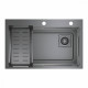 Кухонная мойка Raglo R702.7246 из нержавеющей стали в базу от 80см, графит