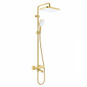 Душевая система Raglo R01.26.03 для ванны и душа с термостатом излив поворотный 15 см, сатин золотой
