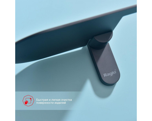 Держатель для туалетной бумаги Raglo R300.03.06 с полкой,черный