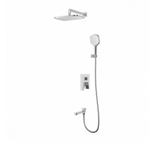 Душевая система Raglo R30.27 для ванны и душа встраиваемая на 3 режима излив поворотный 20 см, хром