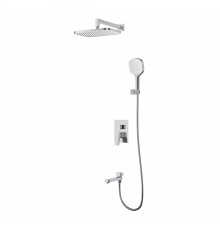 Душевая система Raglo R30.27 для ванны и душа встраиваемая на 3 режима излив поворотный 20 см, хром