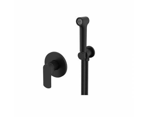 Смеситель Raglo R03.53.06 с гигиеническим душем встраиваемый , черный