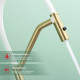 Смеситель Raglo R86.41.03 для кухни съёмный гибкий излив с магнитным фиксатором, сатин золотой