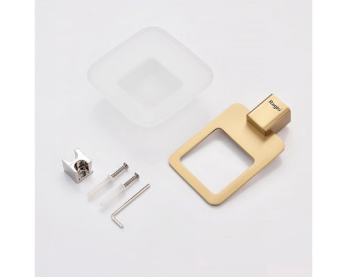 Мыльница Raglo R301.02.03 с держателем,сатин золотой