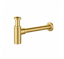 Сифон для раковины Raglo R600.20.03 бутылочный, латунь, сатин золотой