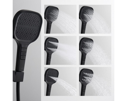 Душевая система Raglo R51.24.06 для ванны и душа излив поворотный 15 см, черный