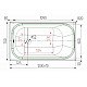Ванна чугунная Универсал Каприз 120x70