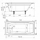 Ванна чугунная Универсал Эталон 150x70 с ручками