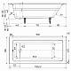 Ванна чугунная Универсал Оптима 170x80 с ручками