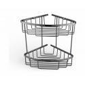 Полка корзина угловая Vivi Felice F 02 оружейная сталь