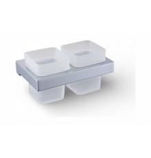 Настенный стакан двойной Vivi Felice D 1029 хром