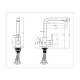 Смеситель для кухни подключением фильтра Vivi Felice 1718 серый