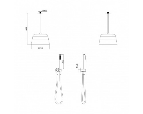 Душевой гарнитур Vivi Felice F 700/2 никель