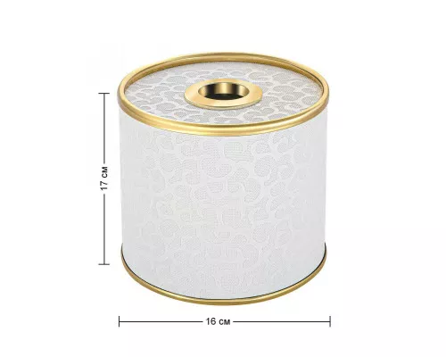 Салфетница Geralis S-FWG FLOWER белая, кант золото