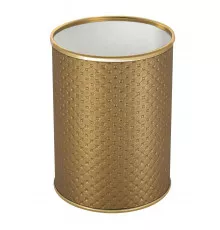 Ведро для мусора 3л открытое Geralis M-PGG-B PUNTO золото, кант золото
