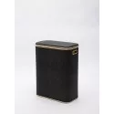Корзина для белья Geralis Вamboo Gray BBG-B, цвет Темно-Серый, кант золото, стандартная