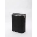 Корзина для белья Geralis Вamboo Gray BBH-B, цвет Темно-Серый, кант хром, стандартная