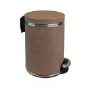 Ведро для мусора 5л Geralis V-BLH-B Вamboo Biege цвет темно-бежевый, кант хром