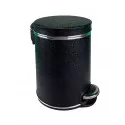Ведро для мусора 5л Geralis V-KHBH-B черное, кант хром