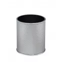 Ведро для мусора 6л открытое Geralis M-PHH1-S PUNTO серебро, кант хром, внутренний цвет черный