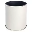 Ведро для мусора 6л открытое Geralis M-NCWH1-S белое, кант хром, внутренний цвет черный