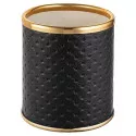 Стакан настольный Geralis M-PBG-M PUNTO чёрный, кант золото