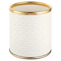 Стакан настольный Geralis M-PWG-M PUNTO белое, кант золото