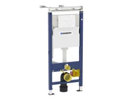Инсталляция для унитаза Geberit Duofix Delta 21 458.122.11.1 с кнопкой смыва, альпийский белый