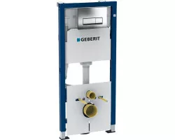 Инсталляция для унитаза Geberit Duofix Delta 51 458.128.21.1 с кнопкой смыва, хром