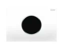 Кнопка смыва Geberit Sigma 10 115.908.KL.1 для инсталляции, бесконтактная, питание от батареи 3 В, белый\/матовый хром