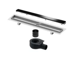 Душевой трап (лоток) Tece TECEdrainline glass 600700 + 650000 + 660016 + 600792 64,3 см, с решеткой, щелевой, черный