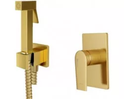 Гигиенический душ WasserKRAFT Aisch A55094 со смесителем, золотой матовый