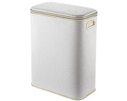 Корзина для белья стандартная, белый золото Geralis Punto PWG-B