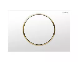 Кнопка смыва Geberit Sigma 10 115.758.KK.5 для инсталляции, белый\/золотой\/белый