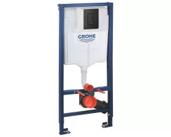 Инсталляция для унитаза Grohe Solido 38811kf0 с кнопкой смыва, черный матовый