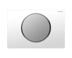 Кнопка смыва Geberit Sigma 10 115.758.KL.5 для инсталляции, белый\/матовый хром