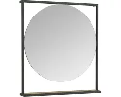 Зеркало 80x90 см дуб эндгрейн\/черный Акватон Лофт Фабрик 1A242602LTDU0