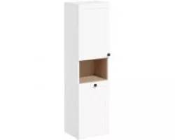 Пенал подвесной белый матовый с бельевой корзиной L VitrA Root Classic 68517