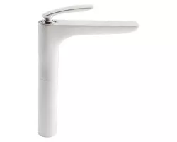 Смеситель для раковины Kludi Balance White 522969175 без донного клапана, хром\/белый