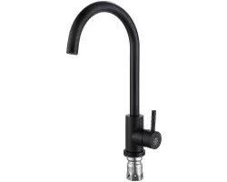 Смеситель для кухни Ростовская Мануфактура Сантехники SUS124BL-017F Черный матовый