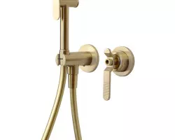 Гигиенический душ Bronze De Luxe 1760'S 3253CG со смесителем, золотой матовый
