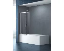 Шторка для ванны 99 см Cezares SLIDER-VF-11-100\/150-C-Cr прозрачное стекло