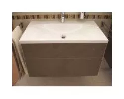 Тумба матовый трюфель\/матовый трюфель стекло 79,6 см KEUCO Royal Reflex 34060140000