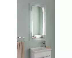 Зеркало 45x90 см с подсветкой алюминий Aquanet Нота 00159094