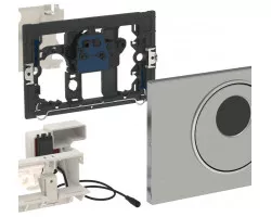 Кнопка смыва Geberit Sigma 10 115.890.SN.5 для инсталляции, бесконтактная, питание от сети, нержавеющая сталь