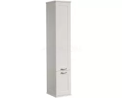 Пенал подвесной дуб белый с бельевой корзиной Акватон Леон 1A186503LBPS0