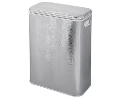 Корзина для белья стандартная, серебро хром Geralis Croco KHH-B