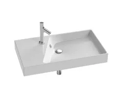 Раковина подвесная, гладкая нижняя поверхность 80x46 см  Jacob Delafon Rythmik EXO112-Z-00